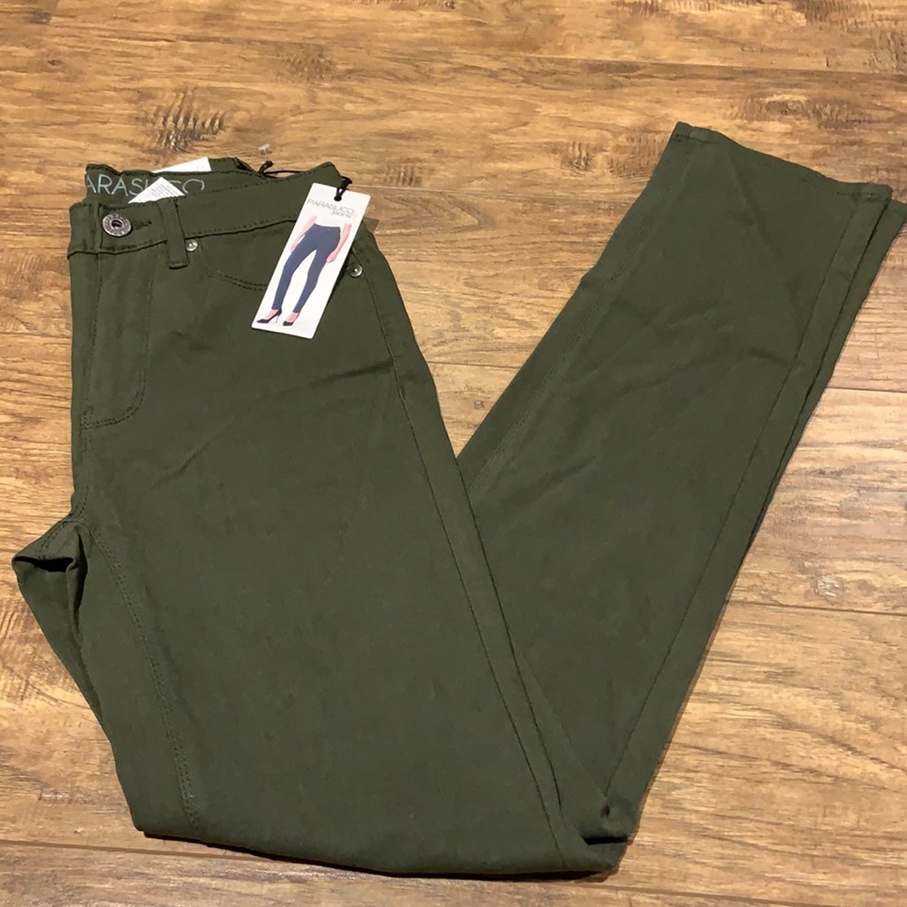 Parasuco Olive green stretchy jeans